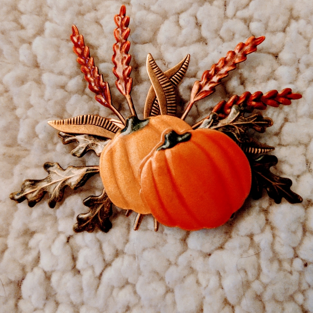 Vintage Kenneth Cole Pumpkins Brooch